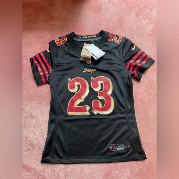 49ers Nike women’s Christian mccaffrey rivalries Jersey small authentic - Picture 1 of 3